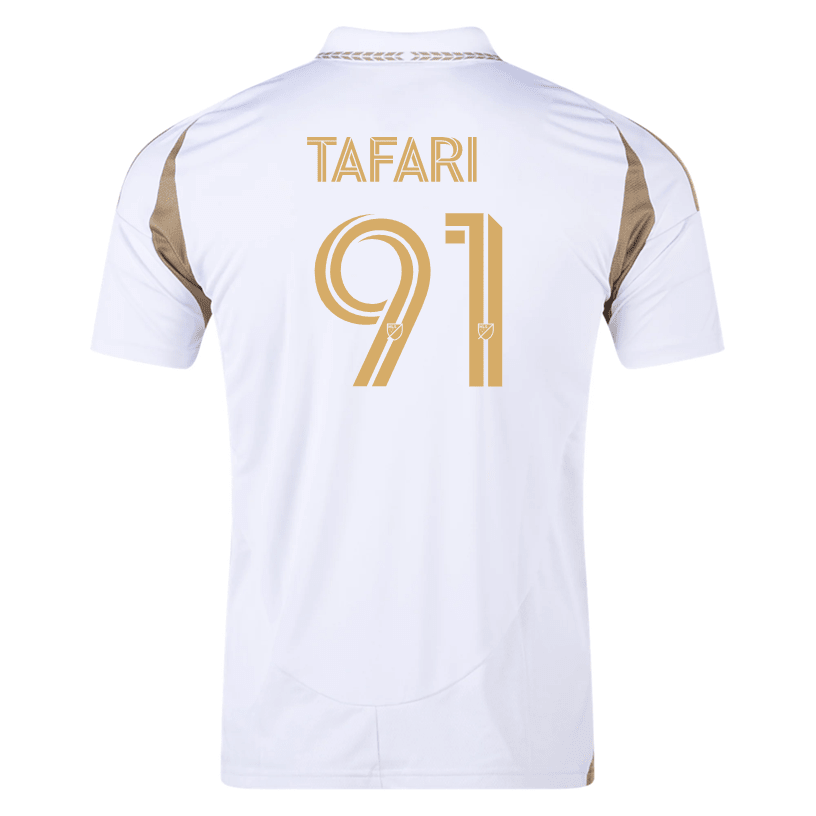 adidas Nkosi Tafari LAFC Away Jersey 25/26 (White/Gold) | SoccerWearhouse