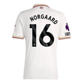 adidas Norgaard Men's Arsenal FC Third Jersey 25/26 w/ NRFR + EPL Patches (White/Burgundy)