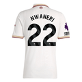 adidas Nwaneri Men's Arsenal FC Third Jersey 25/26 w/ NRFR + EPL Patches (White/Burgundy)