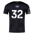 adidas Obi Men's Manchester United Authentic Third Jersey 25/26 w/ NRFR + EPL Patches (Black)