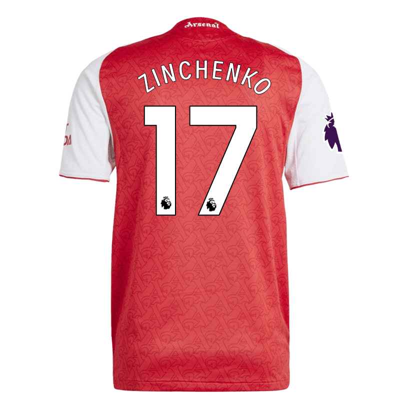 adidas Oleksandr Zinchenko Arsenal FC Authentic Home Jersey 25/26 w/ EPL Patch (Better Scarlet/White | SoccerWearhouse