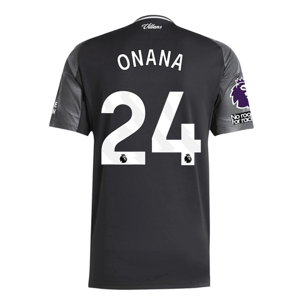 adidas Onana Men's Aston Villa 25/26 Away Jersey w/ EPL + NRFR Patches