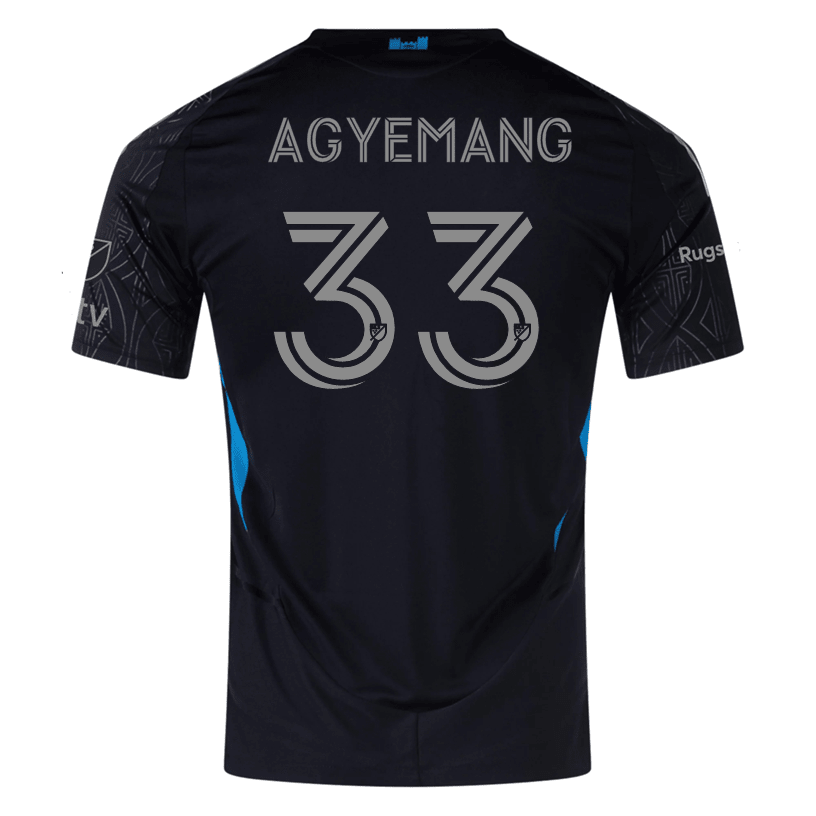 adidas Patrick Agyemang Charlotte FC Authentic Away Jersey 25/26 (Black) | SoccerWearhouse