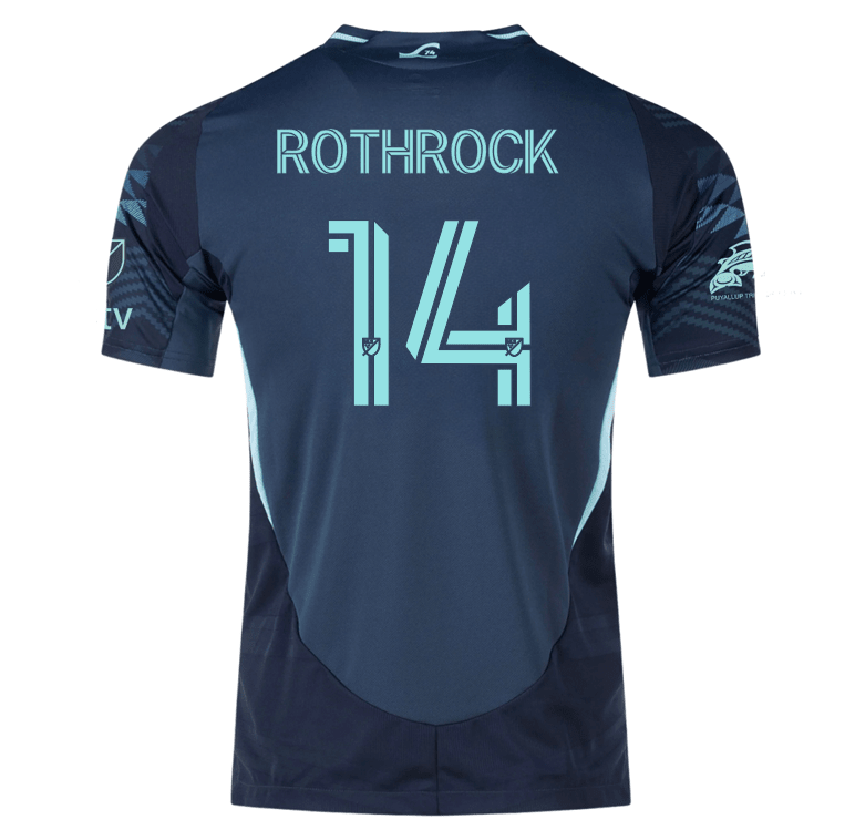 adidas Paul Rothrock Seattle Sounders Authentic Away Jersey 25/26 w/ MLS Patches & Sponsor (Aura Ink) | SoccerWearhouse