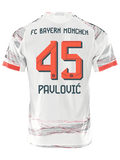 adidas Pavlovic Authentic Away Jersey 25/26 w/ Sponsor + Meister Bundesliga Patch (White/Red]