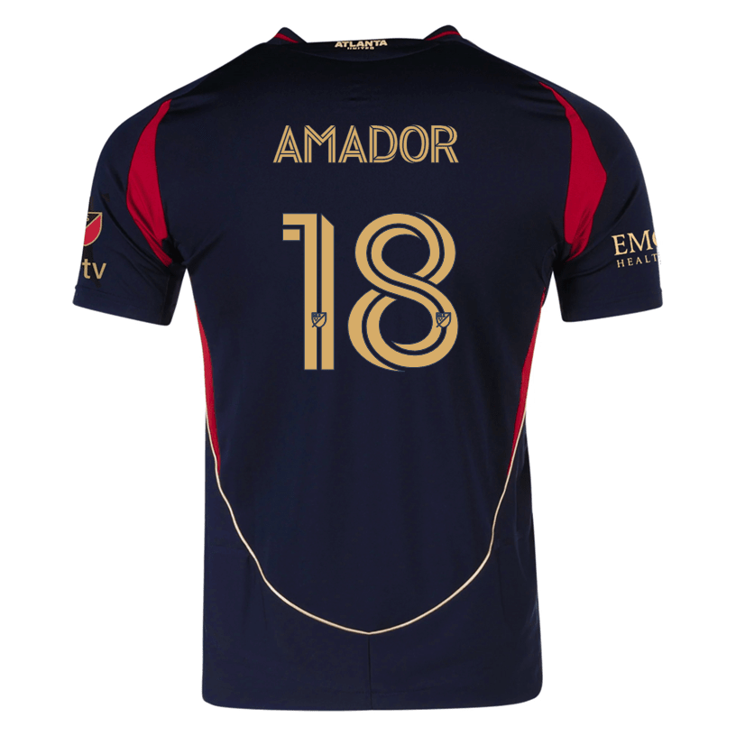 adidas Pedro Amador Atlanta United Authentic Home Jersey w/ MLS Patches 25/26 (Red/Black) | SoccerWearhouse