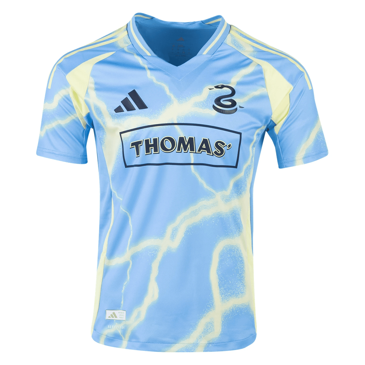 adidas Philadelphia Union Nelson Pierre Authentic Away Jersey 25/26 (Blue/Yellow) | SoccerWearhouse