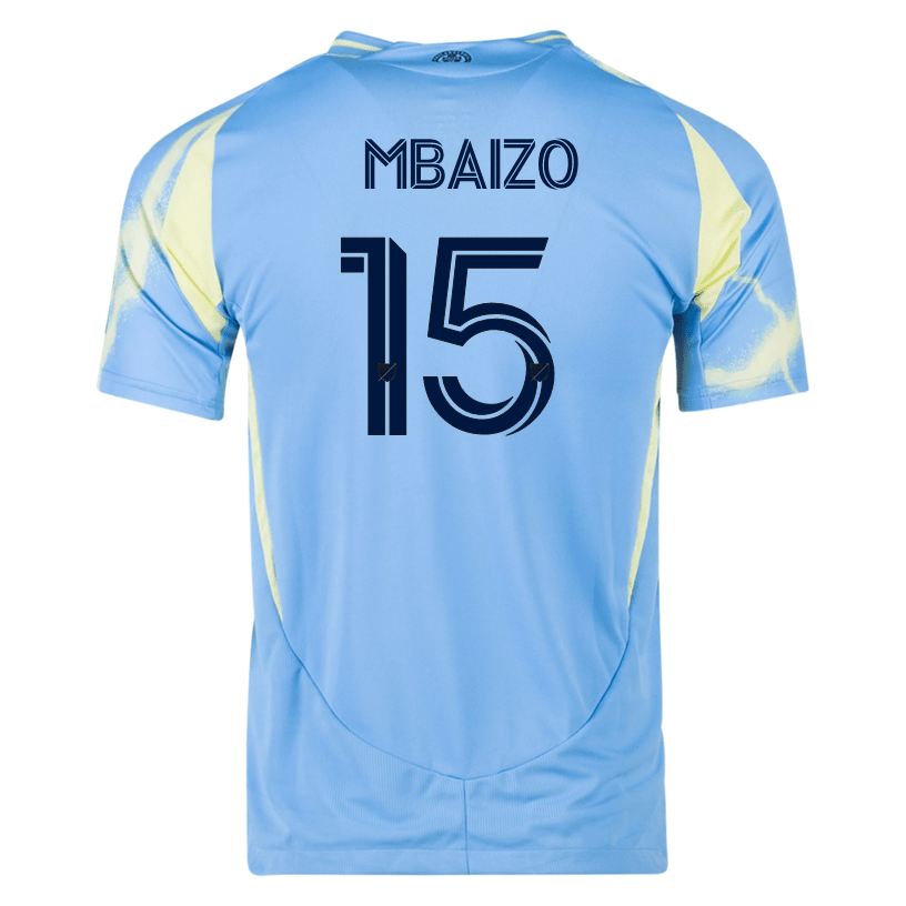 adidas Philadelphia Union Olivier Mbaizo Authentic Away Jersey 25/26 (Blue/Yellow) | SoccerWearhouse