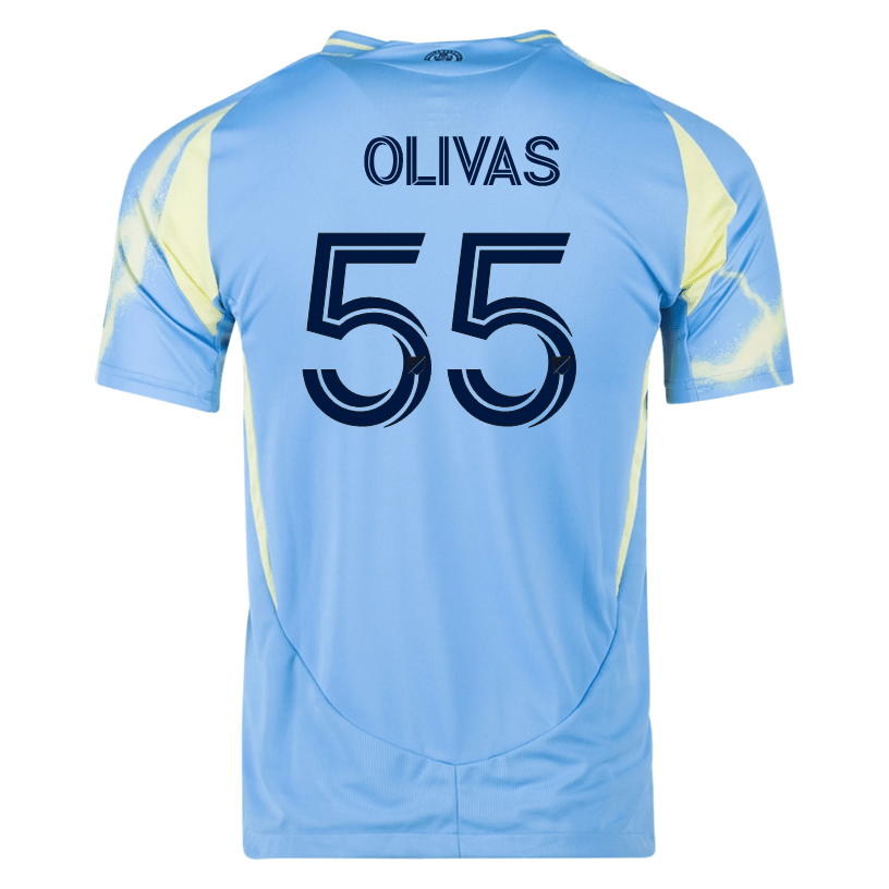adidas Philadelphia Union Sal Olivas Authentic Away Jersey 25/26 (Blue/Yellow) | SoccerWearhouse