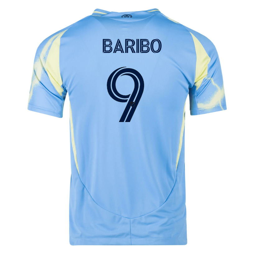 adidas Philadelphia Union Tai Baribo Authentic Away Jersey 25/26 (Blue/Yellow) | SoccerWearhouse