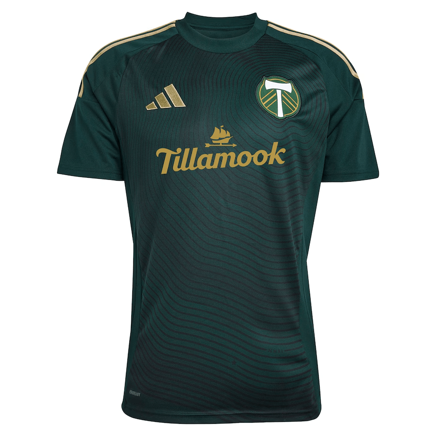 adidas Portland Timbers Diego Chará Home Jersey 25/26 (Green/Gold) | SoccerWearhouse