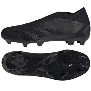 adidas Predator Accuracy.3 LL Laceless Firm Ground Soccer Cleats (Core Black/Core Black)