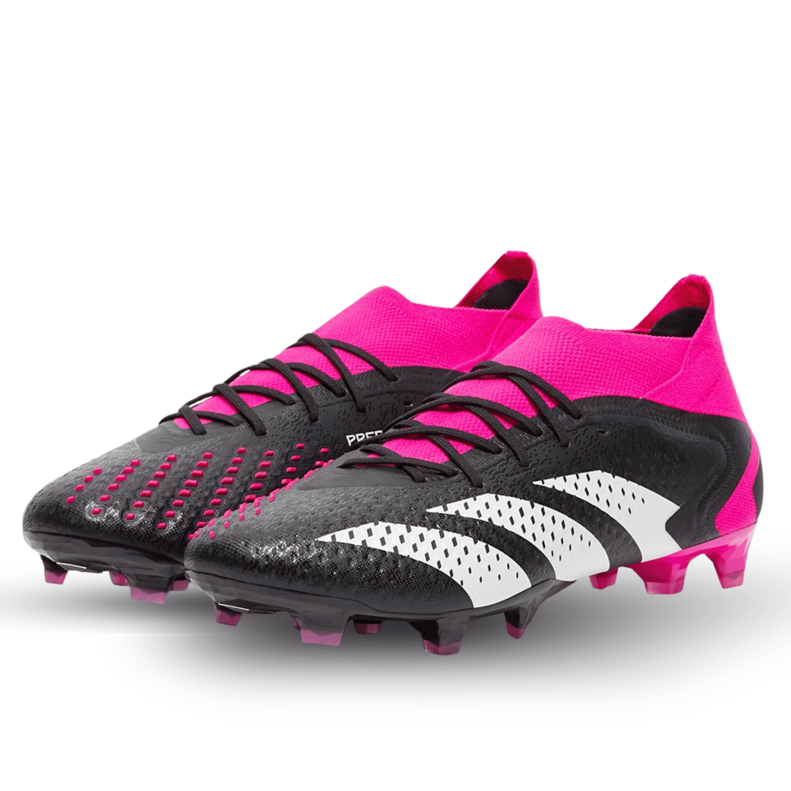 adidas Predator Accuracy.1 Firm Ground Soccer Cleats (Core Black/Team Shock Pink) | SoccerWearhouse