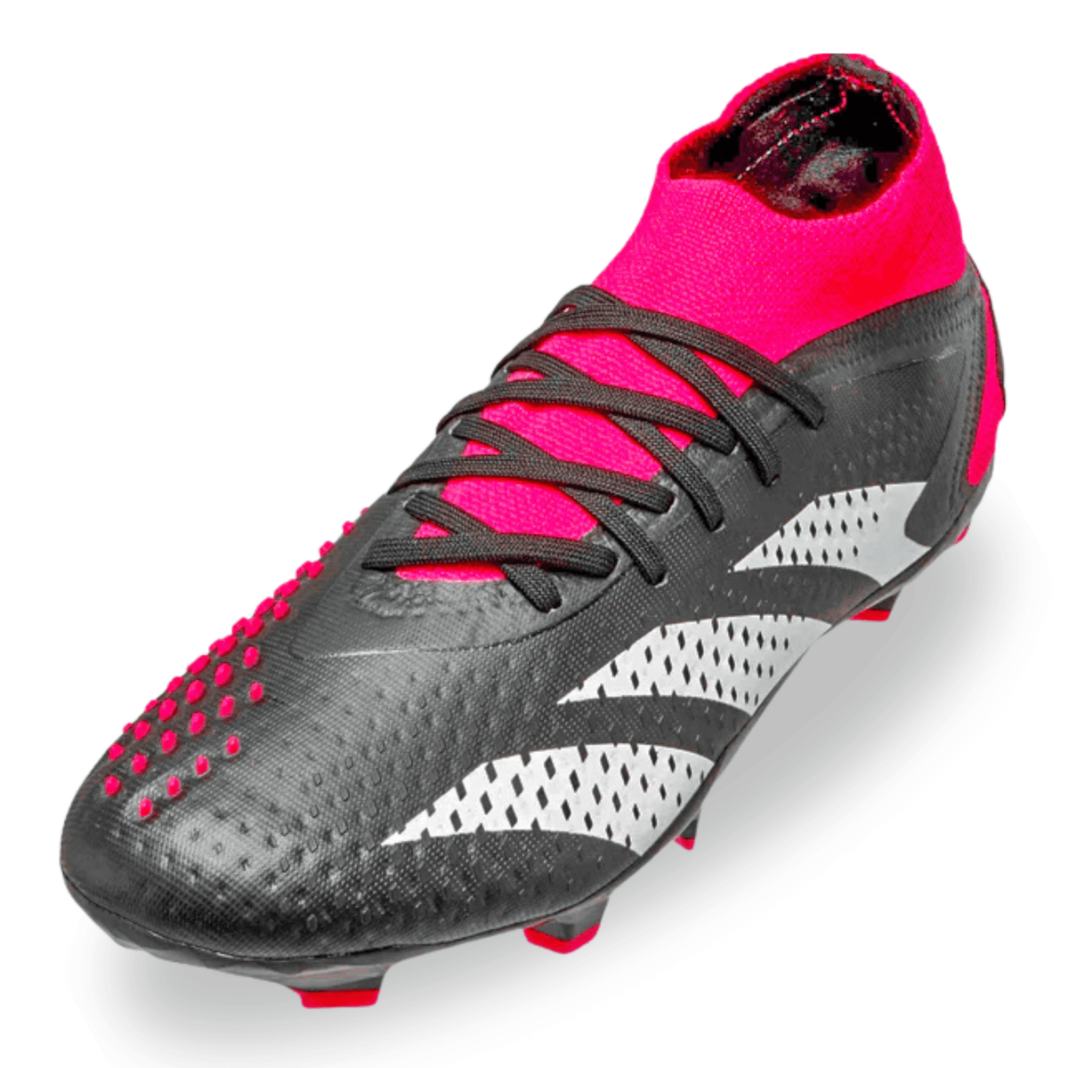 adidas Predator Accuracy.2 Firm Ground Soccer Cleats (Core Black/Shock Pink) | SoccerWearhouse