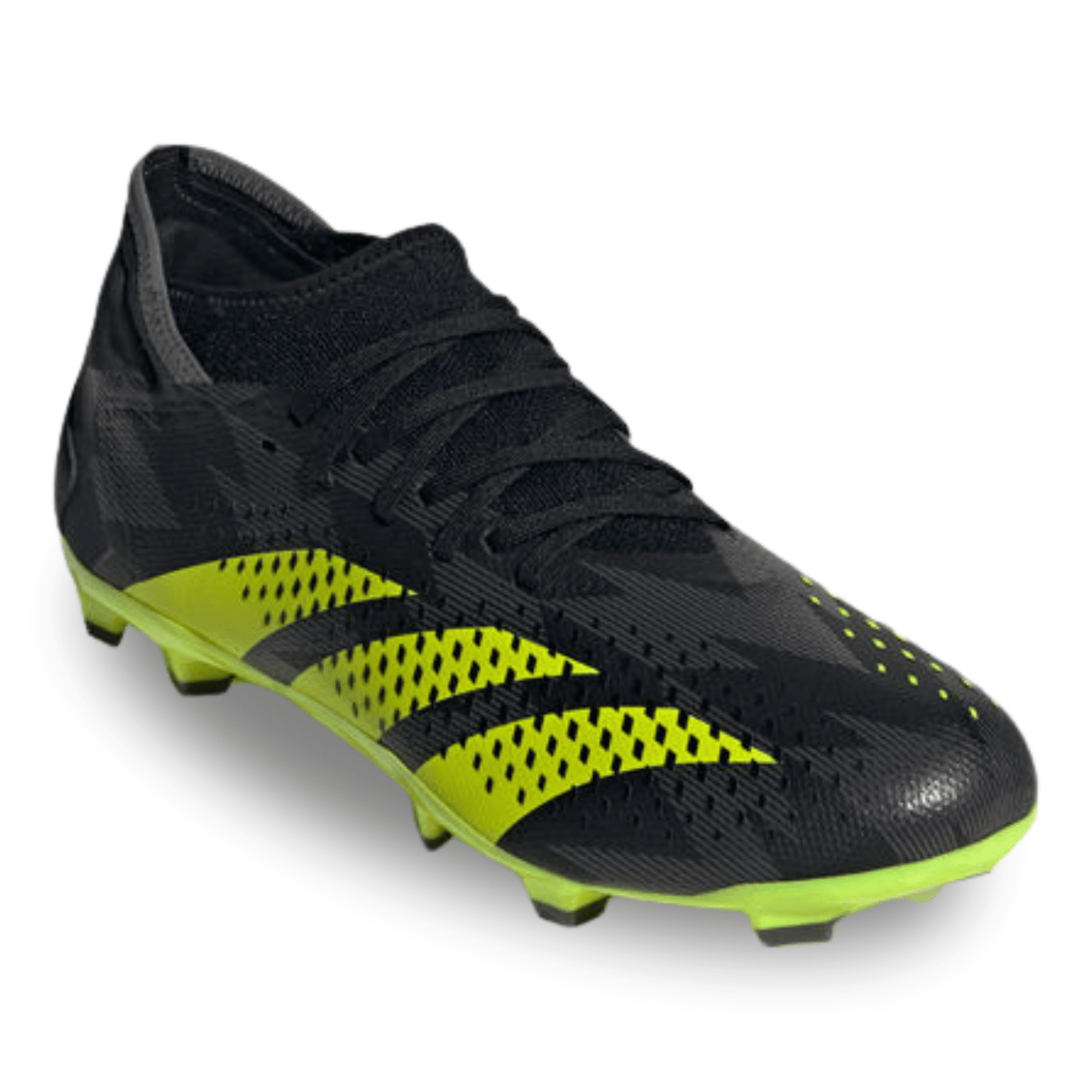 adidas Predator Accuracy.3 INJ Firm Ground Soccer Cleats (Core Black/Team Solar Yellow) | SoccerWearhouse