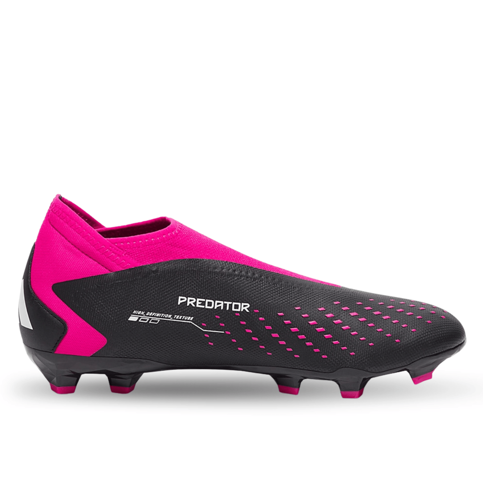 adidas Predator Accuracy.3 Laceless Firm Ground Soccer Cleats GW4597 (Core Black/Team Shock Pink) | SoccerWearhouse