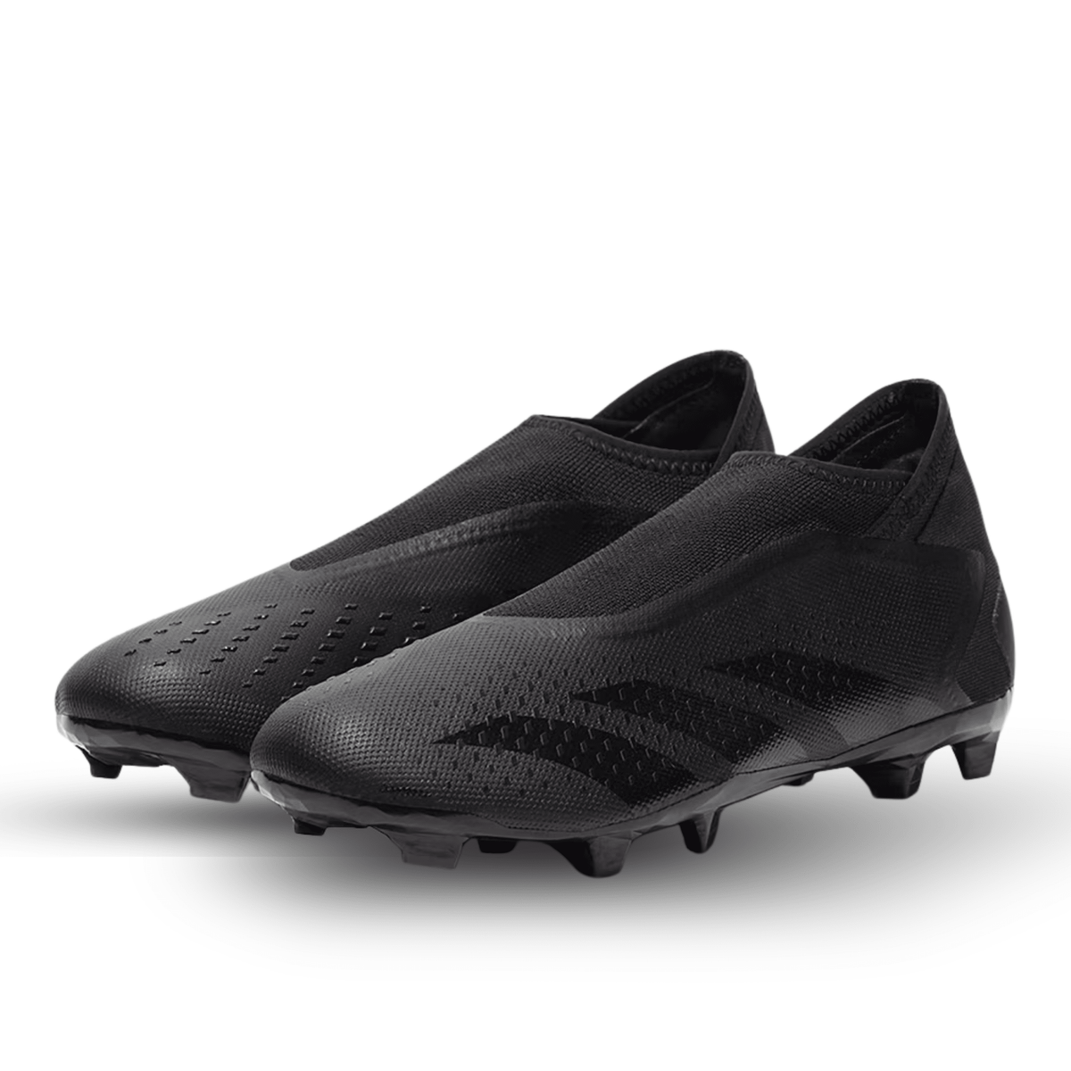 adidas Predator Accuracy.3 LL Laceless Firm Ground Soccer Cleats (Core Black/Core Black) | SoccerWearhouse
