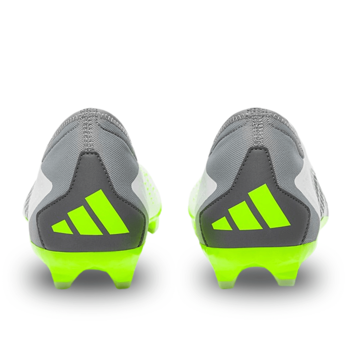 adidas Predator Accuracy.3 LL Laceless Firm Ground Soccer Cleats (White/Lucid Lemon) | SoccerWearhouse
