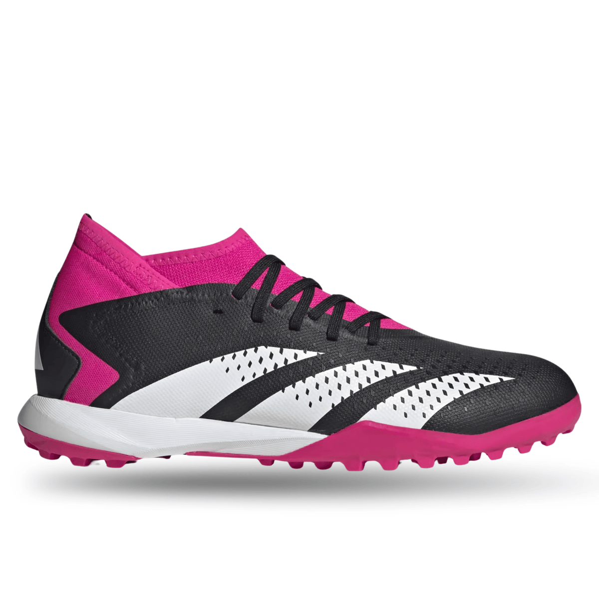 adidas Predator Accuracy.3 Turf Soccer Shoes (Core Black/Team Shock Pink) | SoccerWearhouse