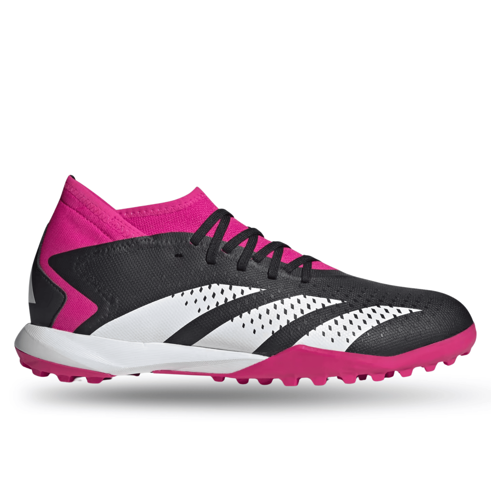 adidas Predator Accuracy.3 Turf Soccer Shoes (Core Black/Team Shock Pink) | SoccerWearhouse