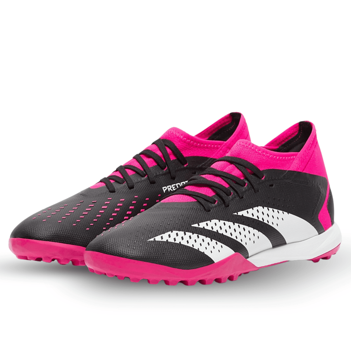 adidas Predator Accuracy.3 Turf Soccer Shoes (Core Black/Team Shock Pink) | SoccerWearhouse