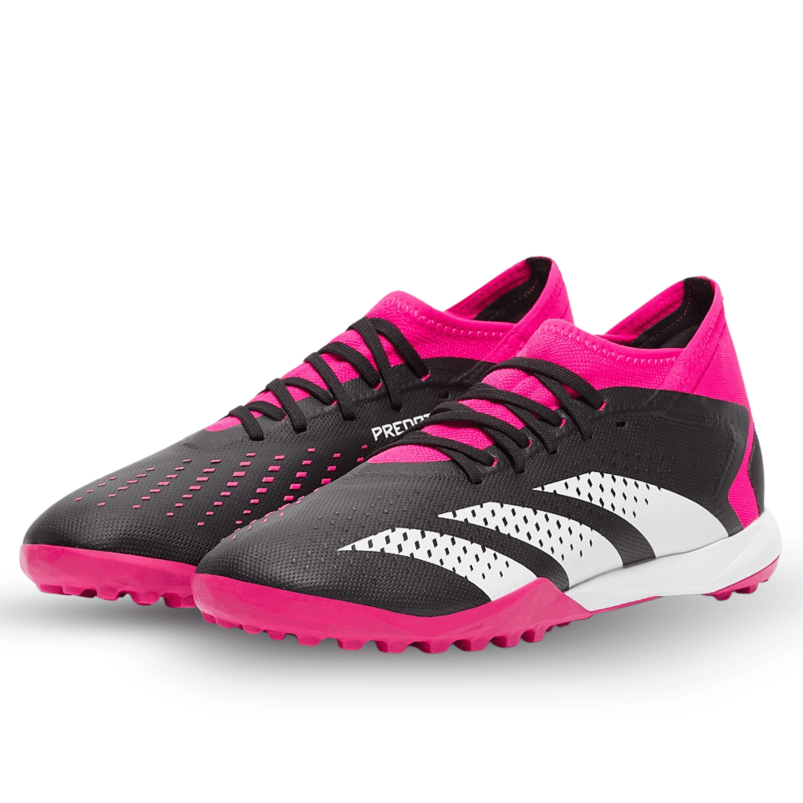 adidas Predator Accuracy.3 Turf Soccer Shoes (Core Black/Team Shock Pink) | SoccerWearhouse