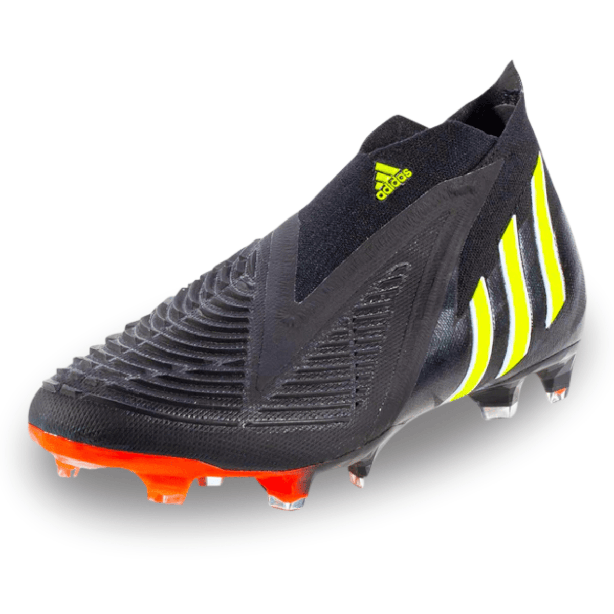 adidas Predator Edge+ Firm Ground Soccer Cleats (Core Black/Team Solar Yellow) | SoccerWearhouse