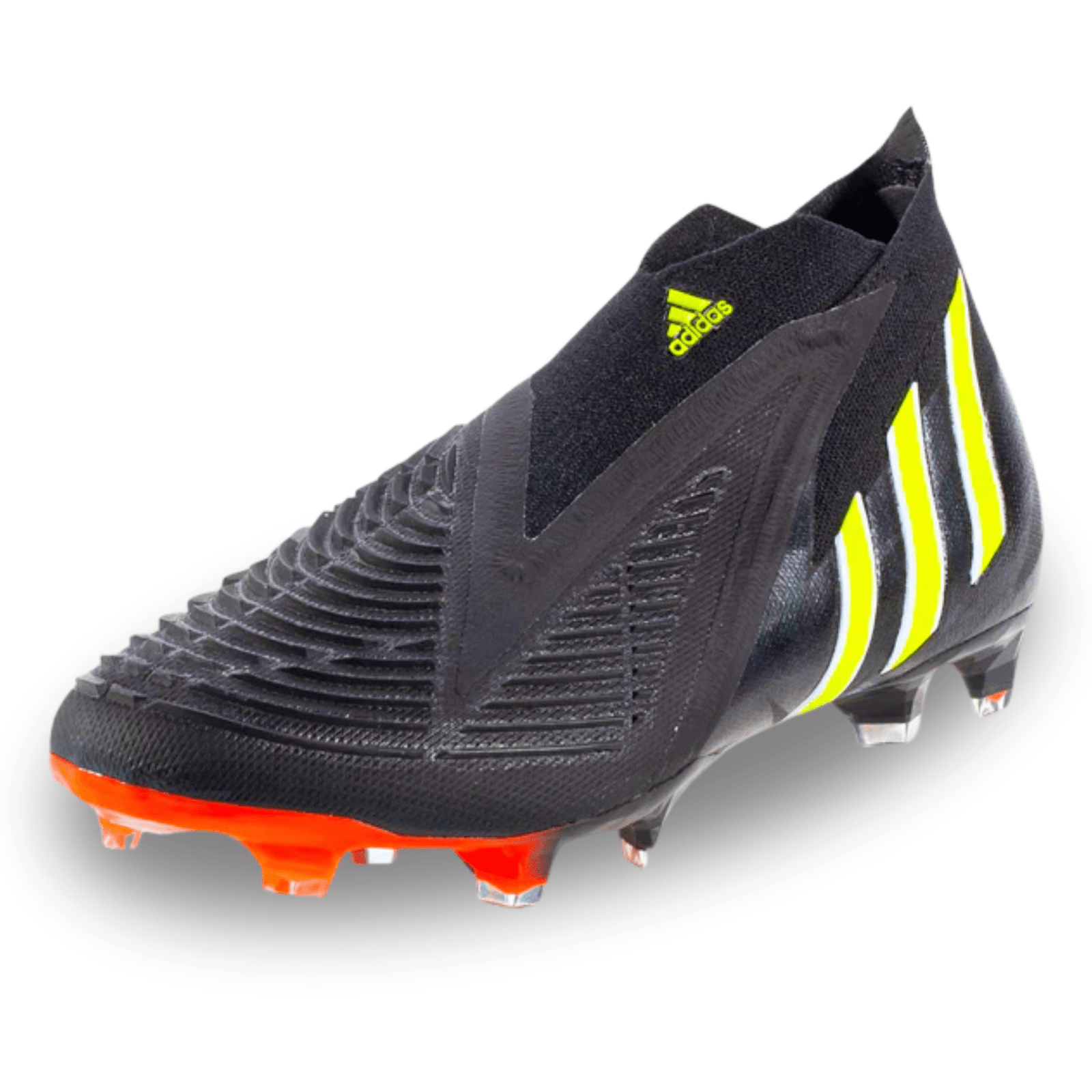 adidas Predator Edge+ Firm Ground Soccer Cleats (Core Black/Team Solar Yellow) | SoccerWearhouse