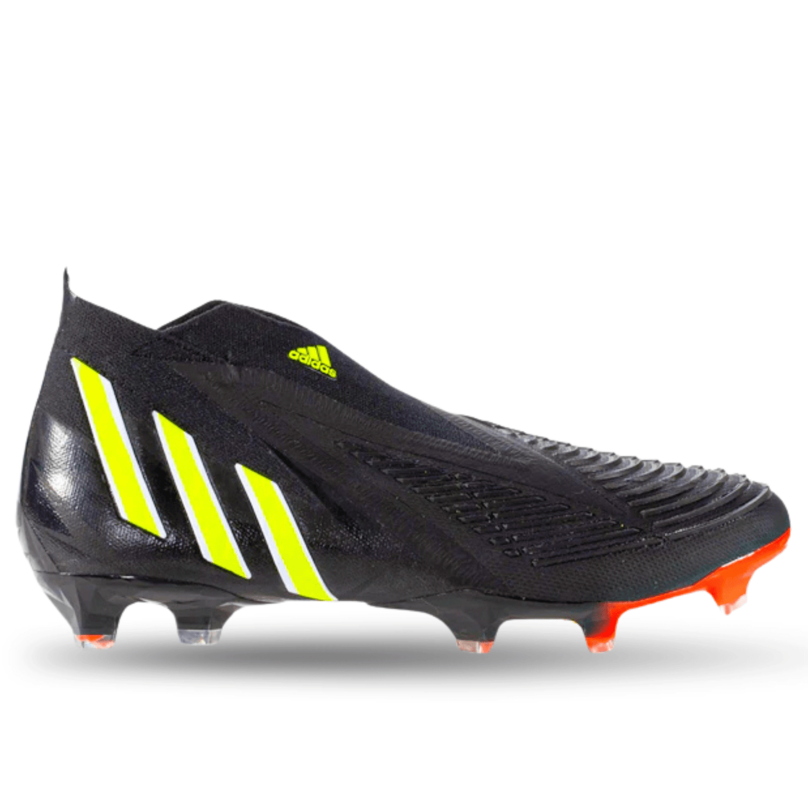 adidas Predator Edge+ Firm Ground Soccer Cleats (Core Black/Team Solar Yellow) | SoccerWearhouse