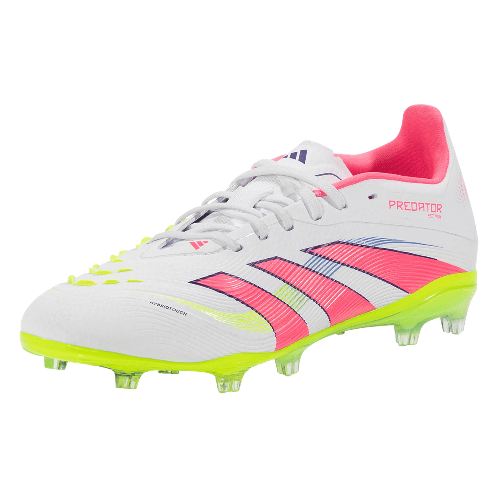 adidas Predator Elite FG J (White/Lucid Pink/Lucid Lemon) | SoccerWearhouse