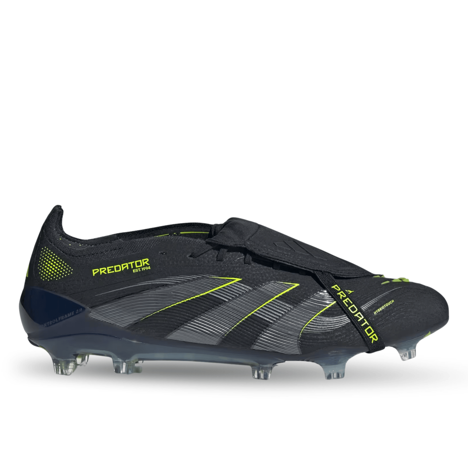 adidas Predator Elite Firm Ground Soccer Cleats (Black/Lucid Lemon) | SoccerWearhouse