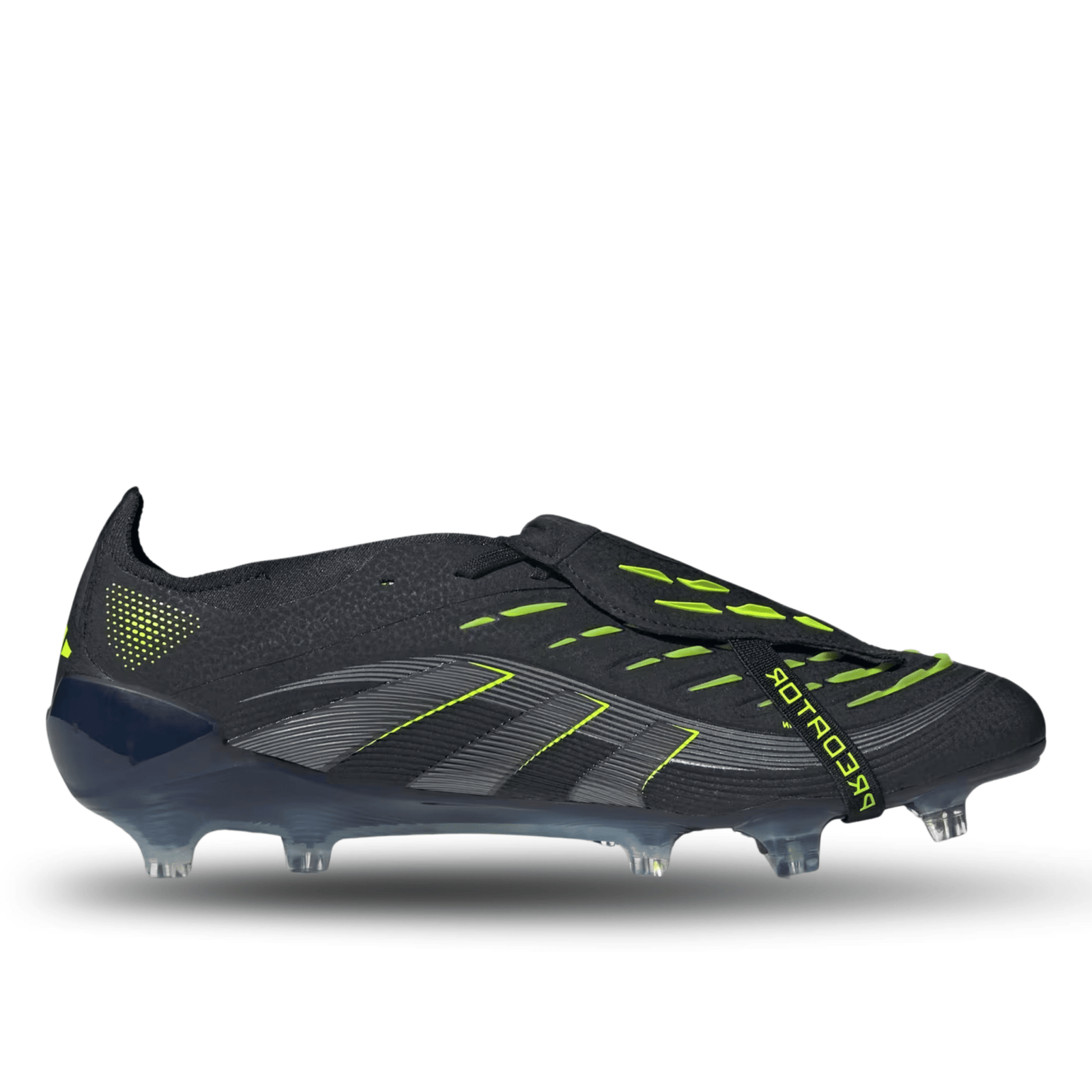 adidas Predator Elite Firm Ground Soccer Cleats (Black/Lucid Lemon) | SoccerWearhouse