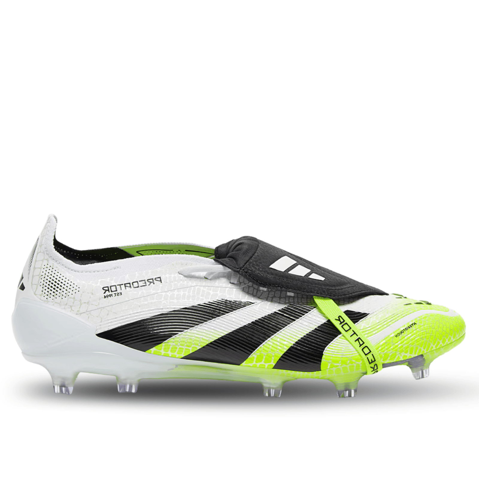 adidas Predator Elite Firm Ground Soccer Cleats (White/Black/Lucid Lemon) | SoccerWearhouse