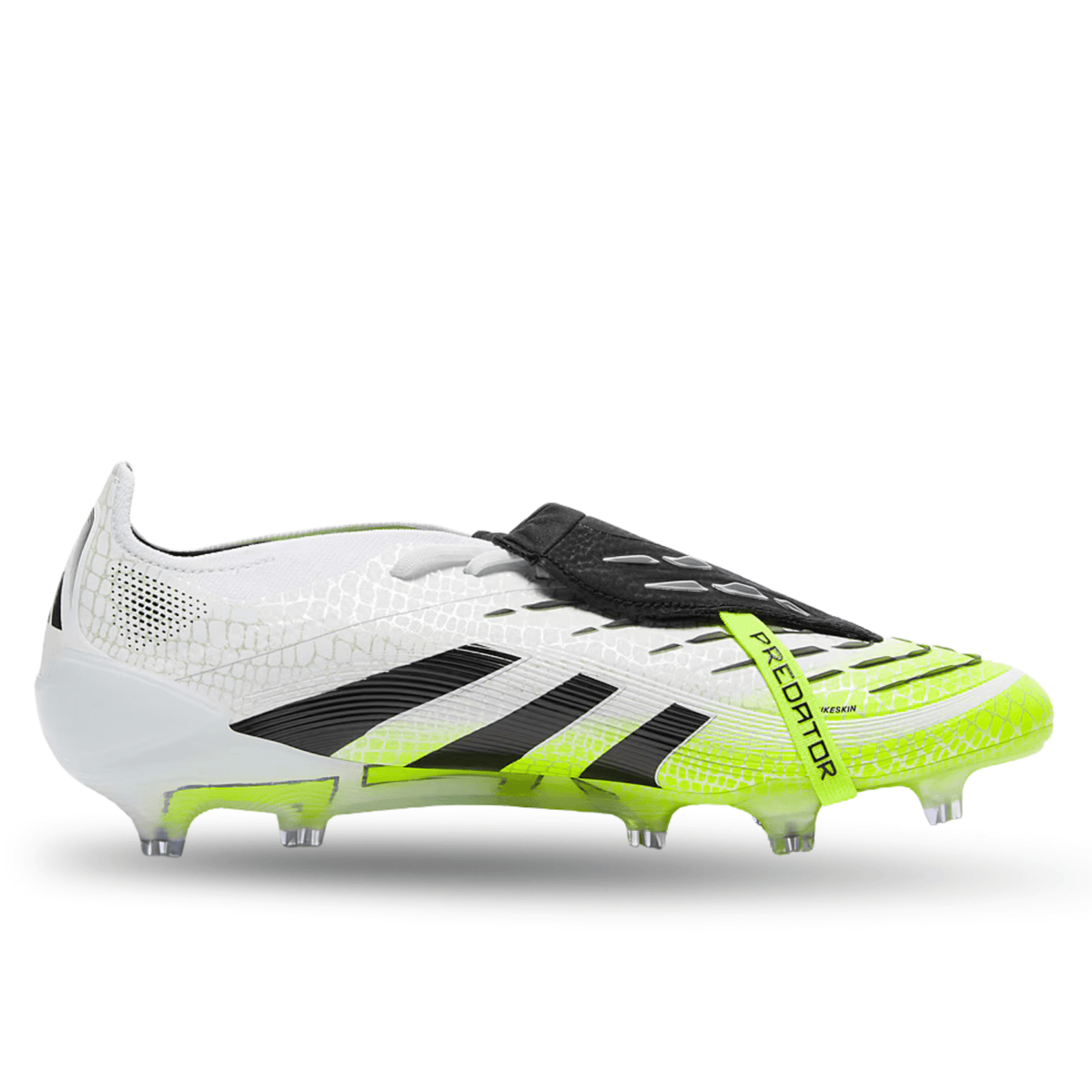 adidas Predator Elite Firm Ground Soccer Cleats (White/Black/Lucid Lemon) | SoccerWearhouse