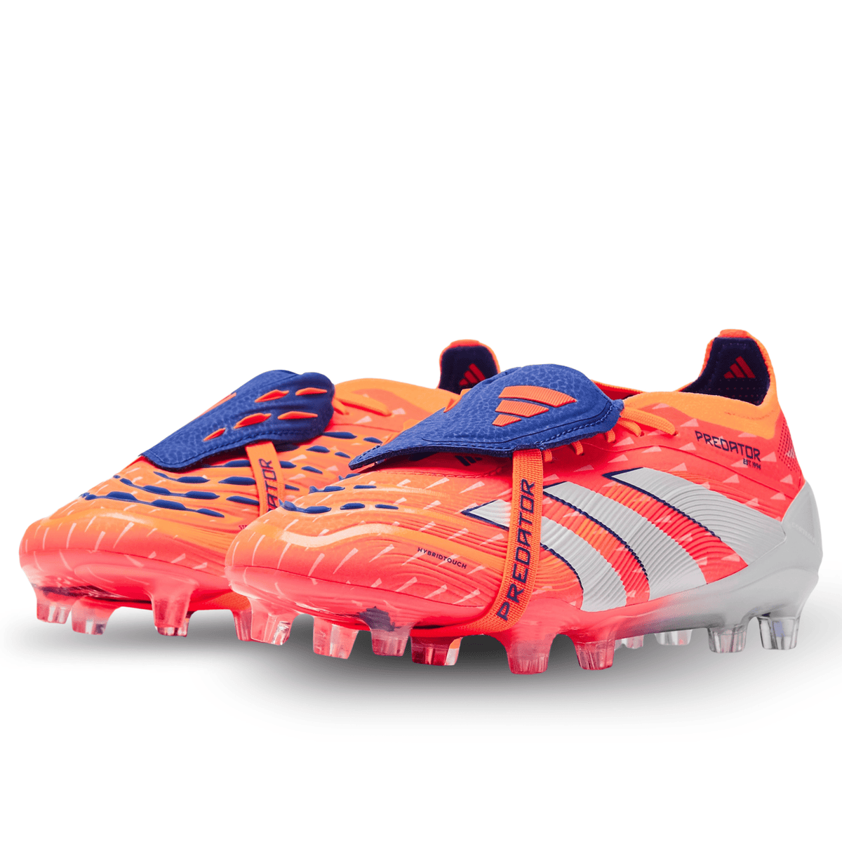 adidas Predator Elite Fold - Over Tongue Firm Ground Soccer Cleats (Coral/White/Orange) | SoccerWearhouse