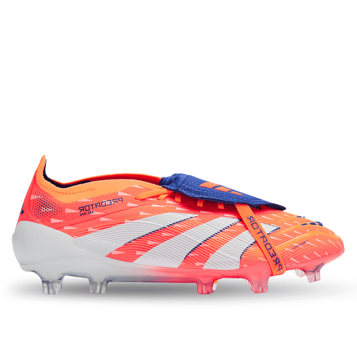 adidas Predator Elite Fold - Over Tongue Firm Ground Soccer Cleats (Coral/White/Orange) | SoccerWearhouse