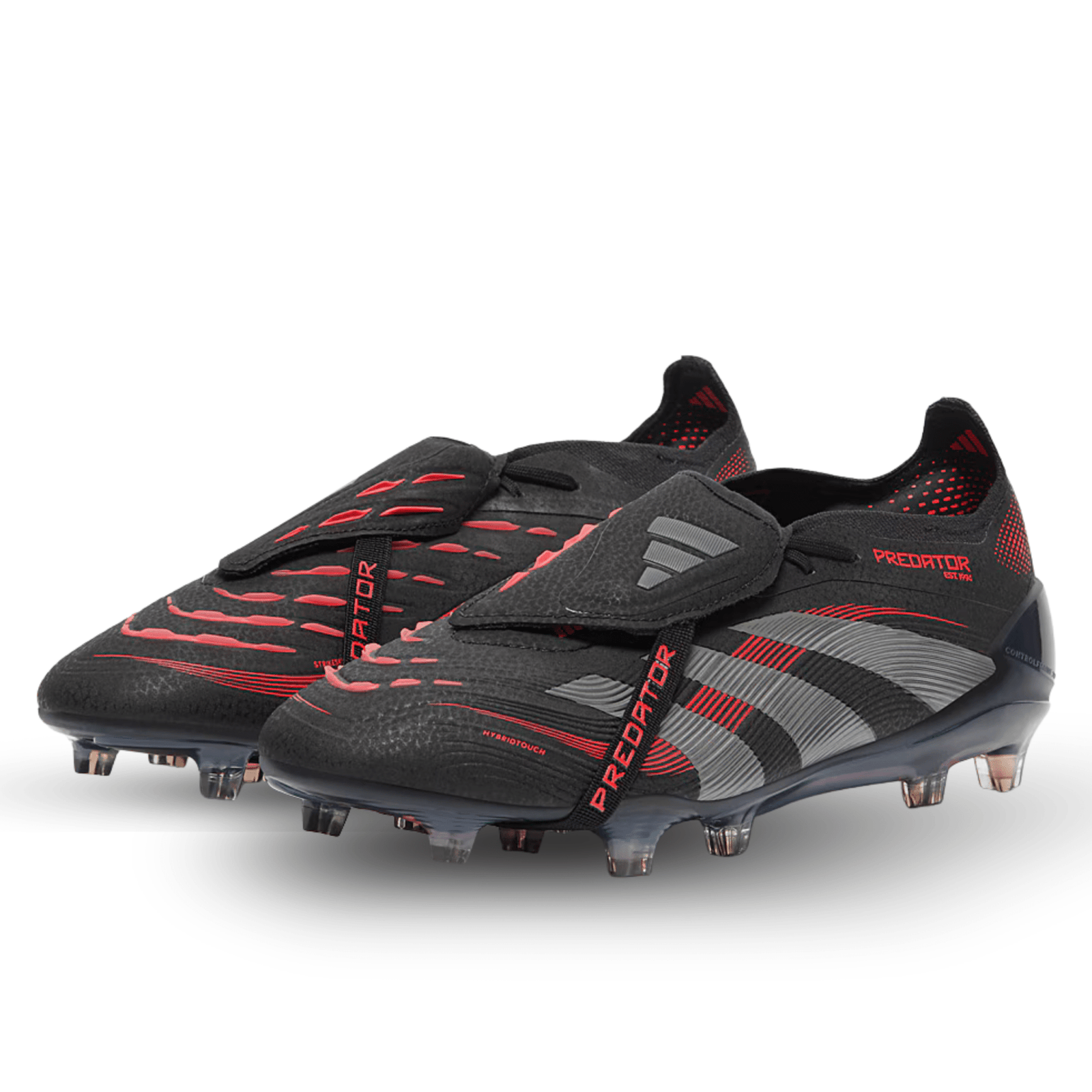 adidas Predator Elite FT FG Soccer Cleats (Black/Grey/Lucid Red) | SoccerWearhouse