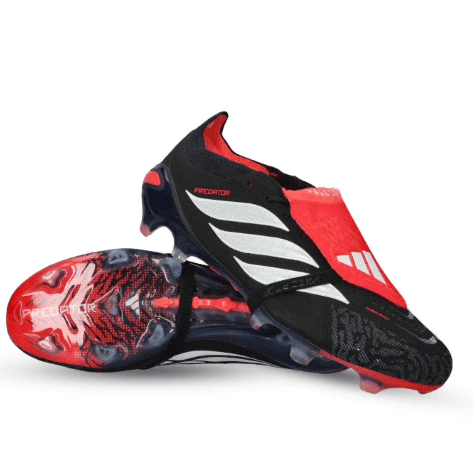 adidas Predator Elite FT Firm Ground Soccer Cleats (Black/White/Lucid Red) | SoccerWearhouse