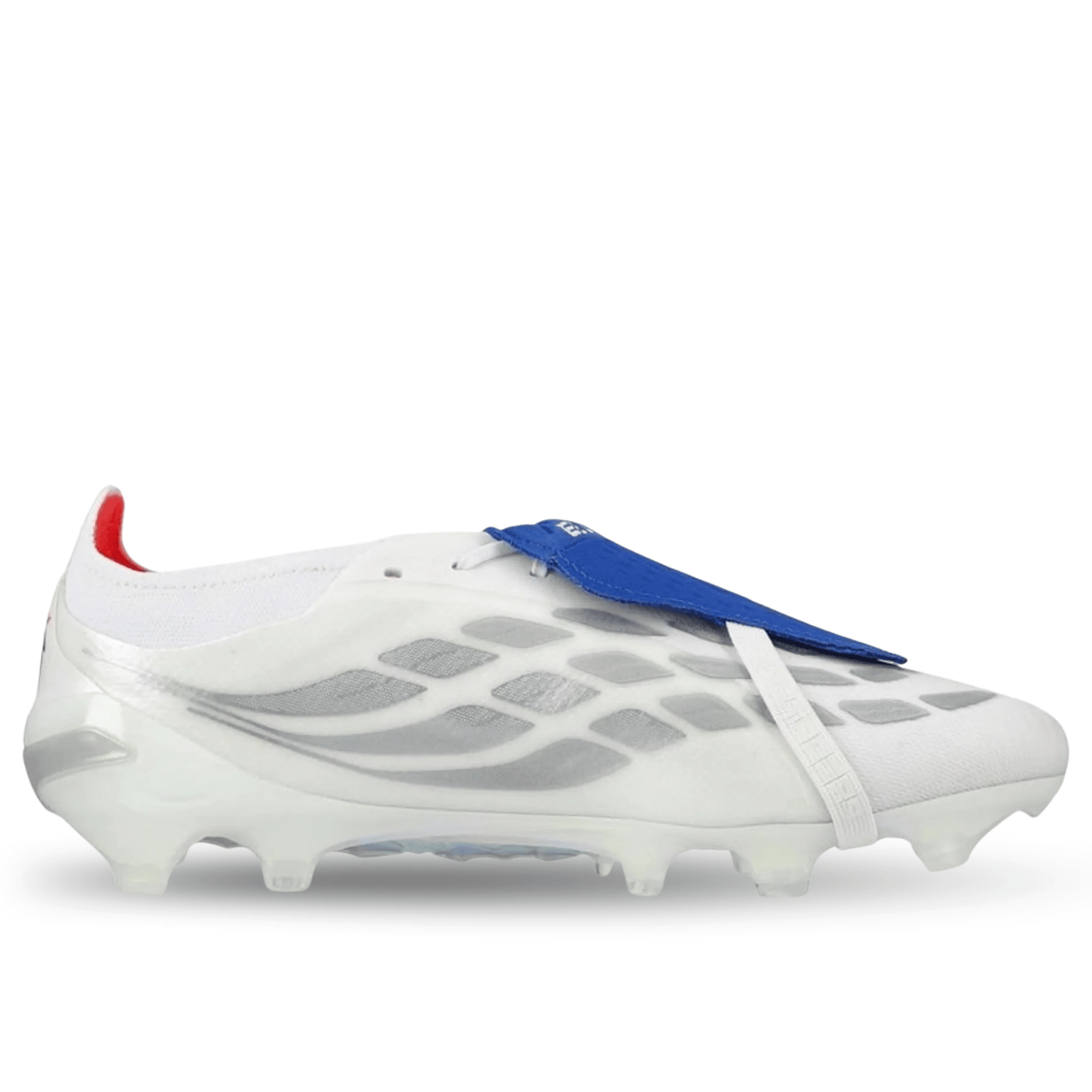 adidas Predator Elite FT Firm Ground Soccer Cleats (White/Zero Metallic/Royal Blue) | SoccerWearhouse