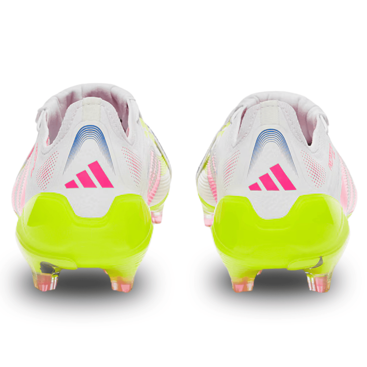 adidas Predator Elite FT Fold - over Tongue Firm Ground Soccer Cleats (White/Lucid Pink/Lucid Lemon) | SoccerWearhouse
