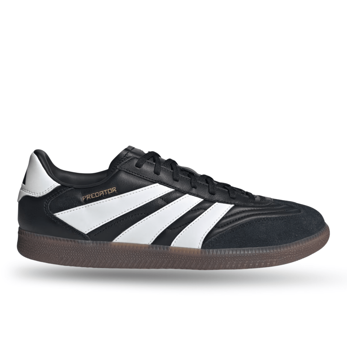 adidas Predator Freestyle Indoor Soccer Shoes (Black/White/Gold Metallic) | SoccerWearhouse