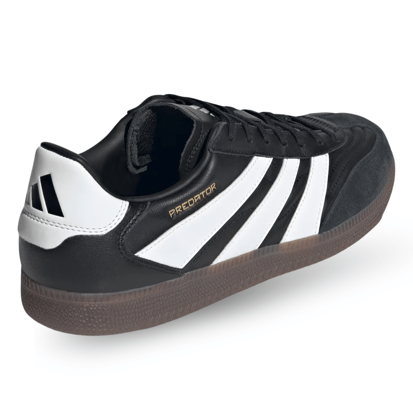 adidas Predator Freestyle Indoor Soccer Shoes (Black/White/Gold Metallic) | SoccerWearhouse