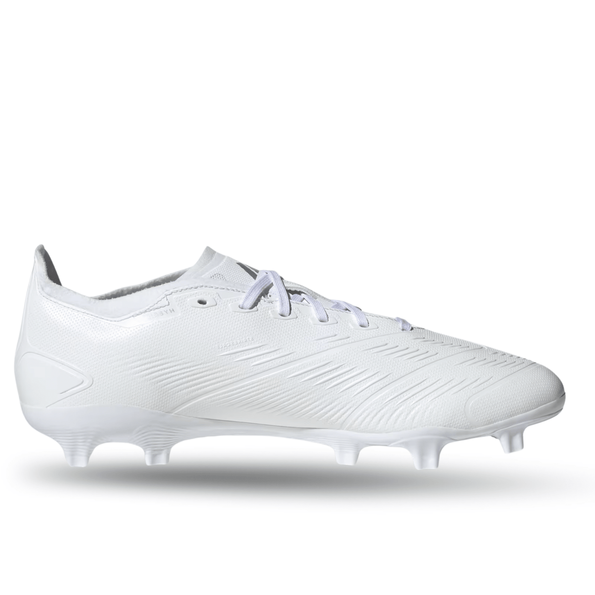 adidas Predator League Firm Ground Soccer Cleats (White/Silver Metallic) | SoccerWearhouse