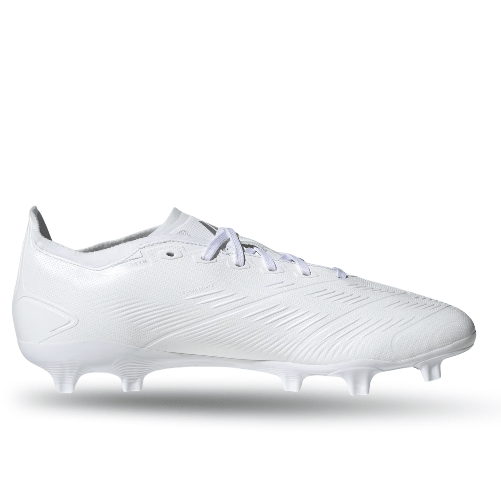 adidas Predator League Firm Ground Soccer Cleats (White/Silver Metallic) | SoccerWearhouse