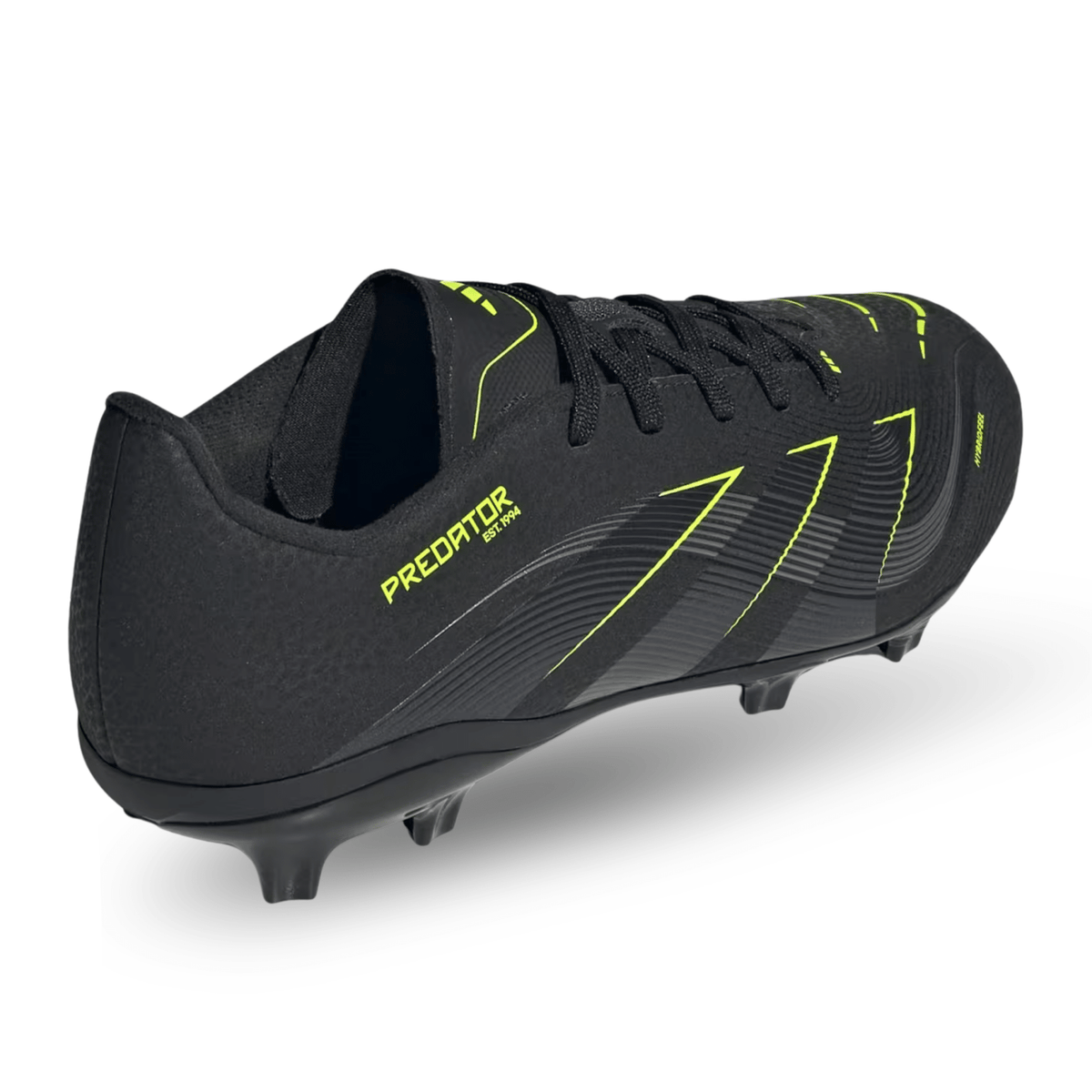 adidas Predator League Firm Ground/Multiground Junior Soccer Cleats (Black/Lucid Lemon) | SoccerWearhouse