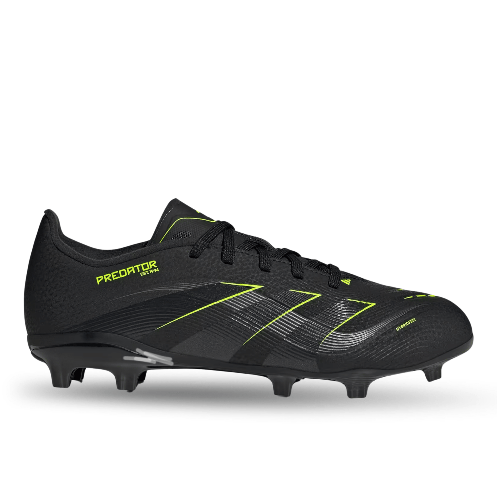 adidas Predator League Firm Ground/Multiground Junior Soccer Cleats (Black/Lucid Lemon) | SoccerWearhouse