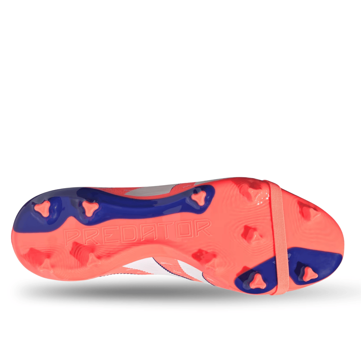 adidas Predator League Fold - Over Tongue FG/MG Soccer Cleats (Coral/White/Orange) | SoccerWearhouse