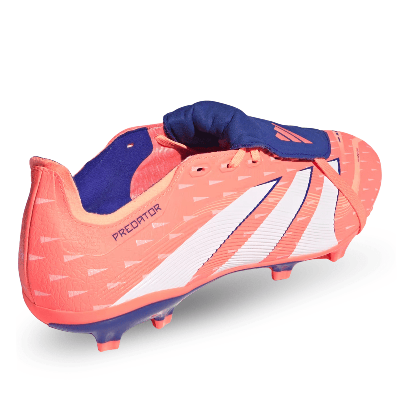 adidas Predator League Fold - Over Tongue FG/MG Soccer Cleats (Coral/White/Orange) | SoccerWearhouse