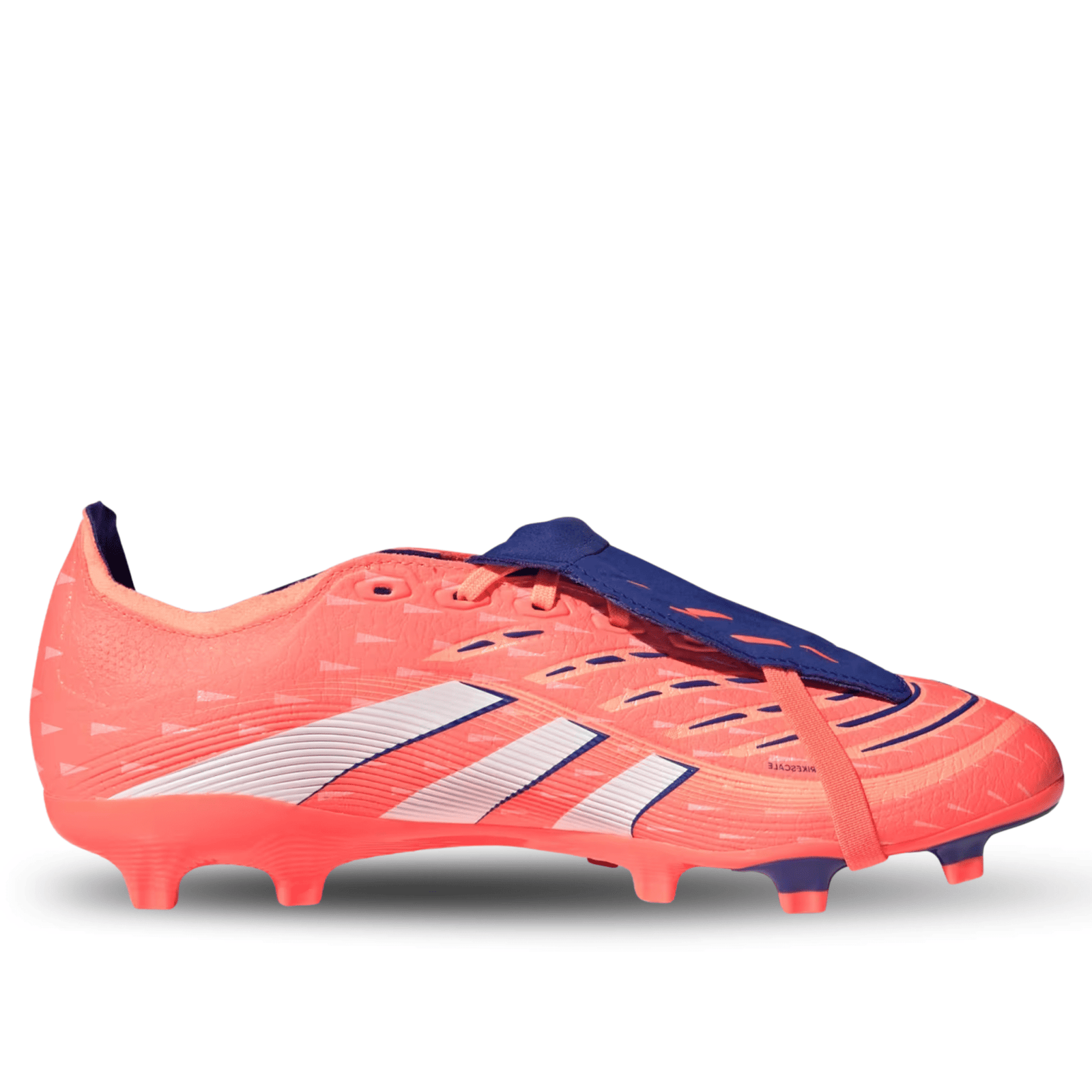 adidas Predator League Fold - Over Tongue FG/MG Soccer Cleats (Coral/White/Orange) | SoccerWearhouse