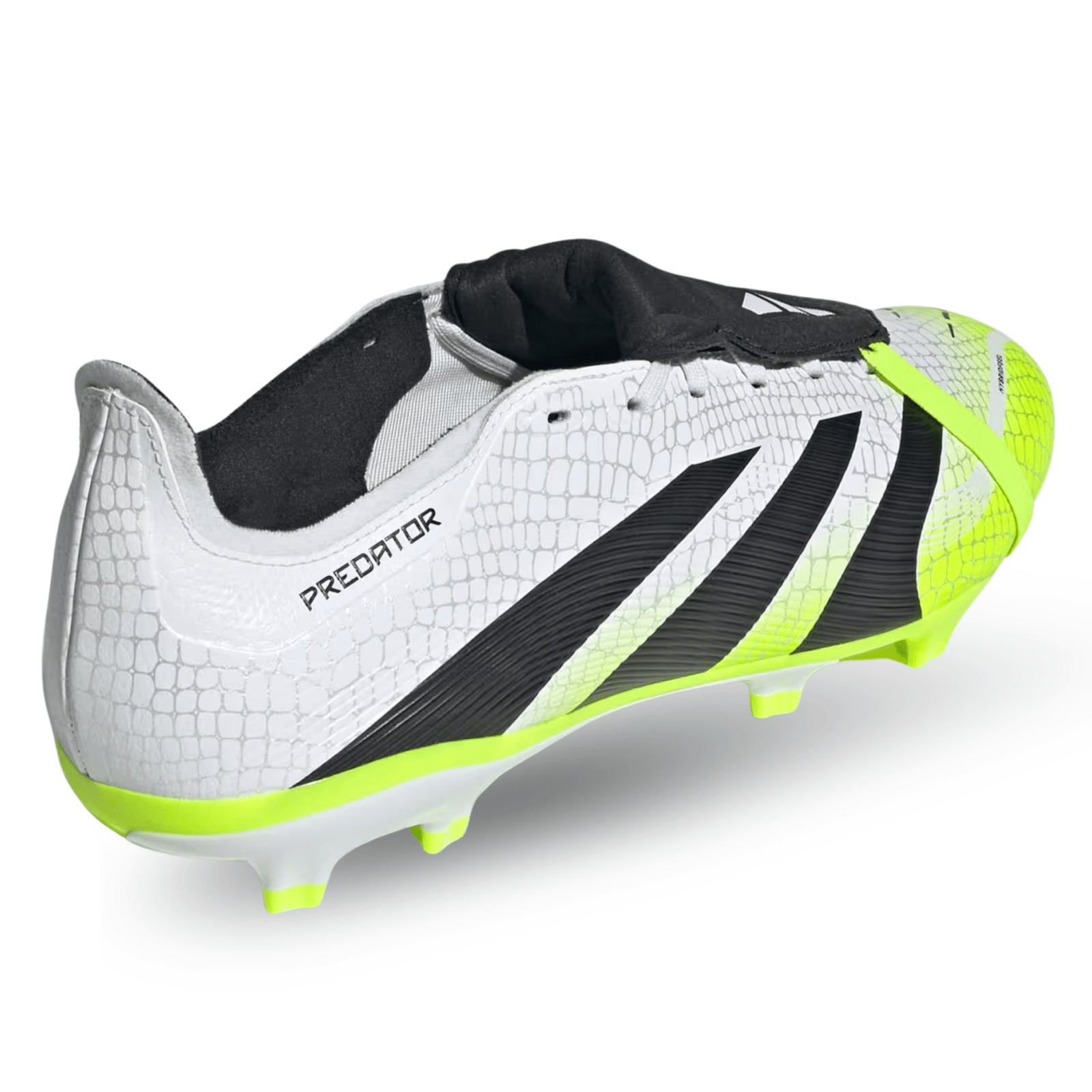 adidas Predator League FT FG/MG Soccer Cleats (White/Lucid Lemon) | SoccerWearhouse